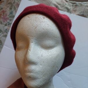 Vintage* Red Jessica Wool Beret